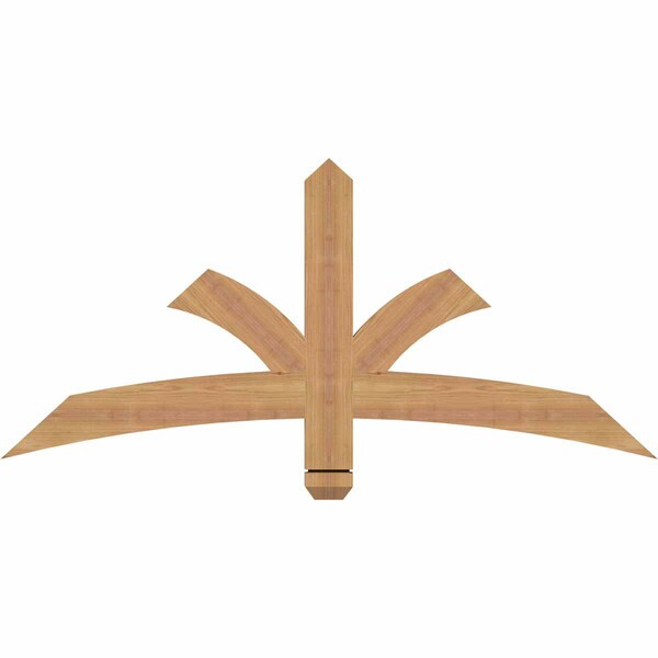 Ekena Millwork Davenport Timber Gable Bracket, Western Red Cedar, 48"W x 22"H x 1 1/2"D x 3 1/2"F, 11/12 Pitch GBW048X22X0204DAV00SWR - main